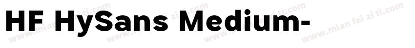 HF HySans Medium字体转换